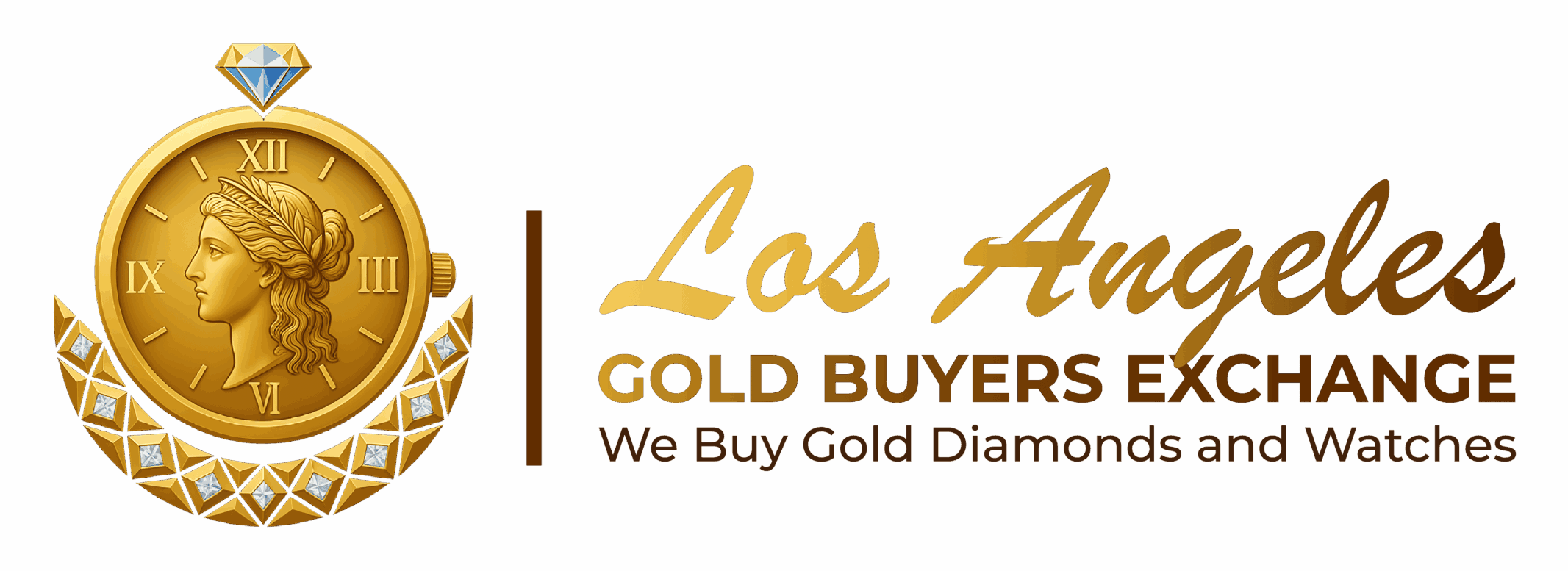 Los Angeles Gold Buyer Exchange official logo - trusted gold, diamond, and luxury watch buyers