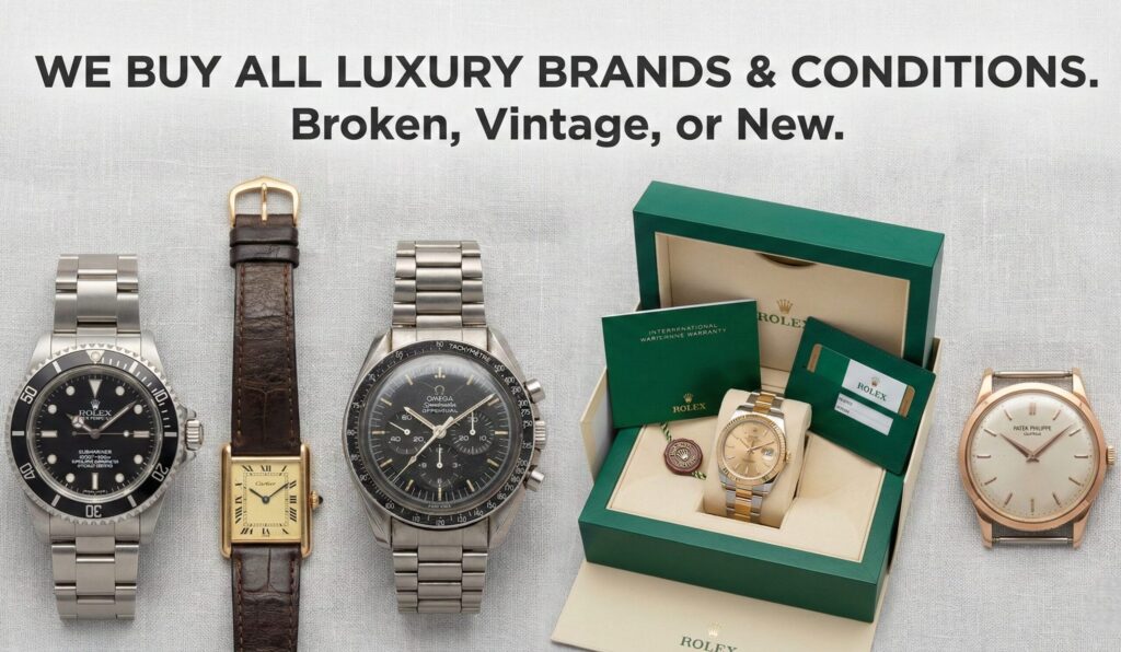 We Buy Luxury Watches and Brands in ANY Condition - Broken, Vintage and New